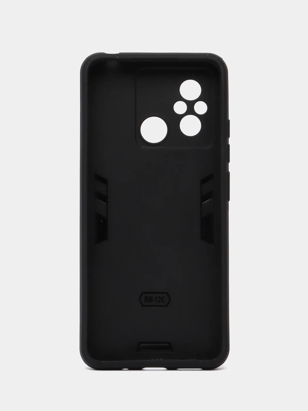 Синий чехол Xiaomi Redmi 12C / Poco C55 противоударный, с металлической подставкой кольцом
