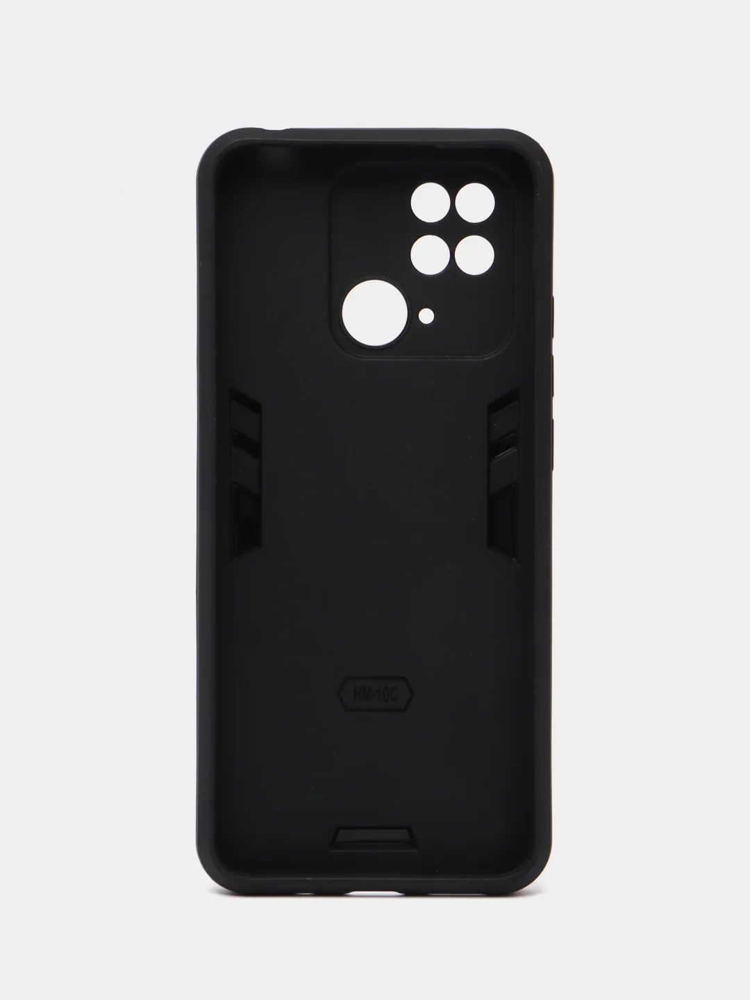 Синий чехол Xiaomi Redmi 10C / Poco C40 противоударный, с металлической подставкой кольцом