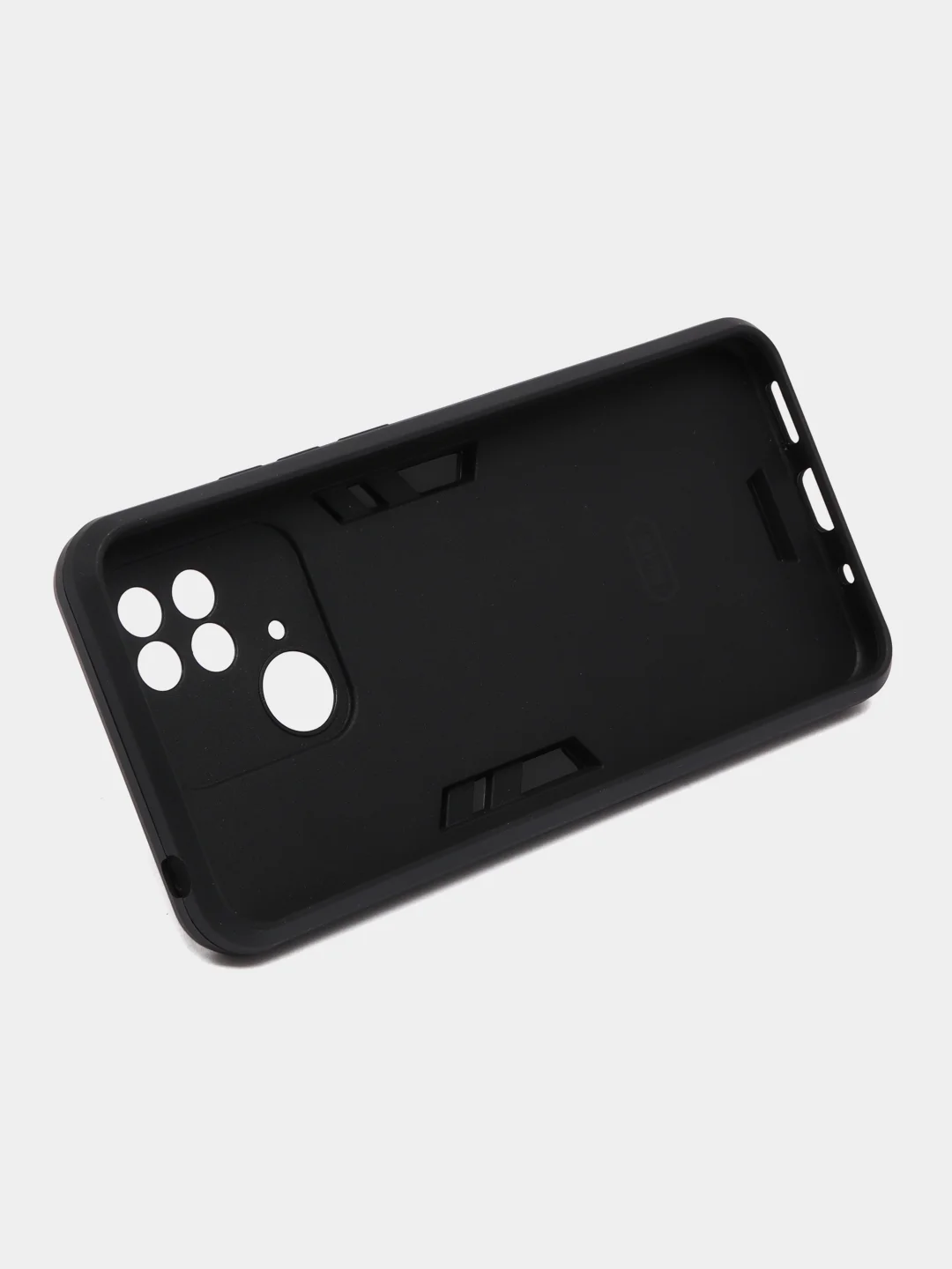 Синий чехол Xiaomi Redmi 10C / Poco C40 противоударный, с металлической подставкой кольцом