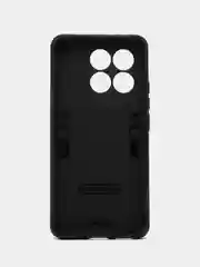 Синий чехол Xiaomi Poco X6 Pro противоударный, с металлической подставкой кольцом