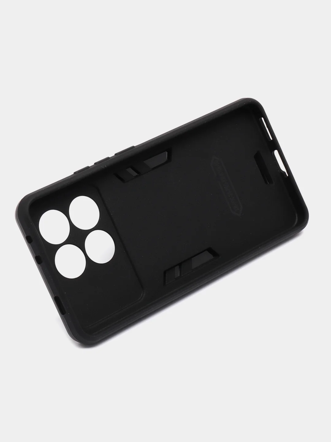 Синий чехол Xiaomi Poco X6 Pro противоударный, с металлической подставкой кольцом