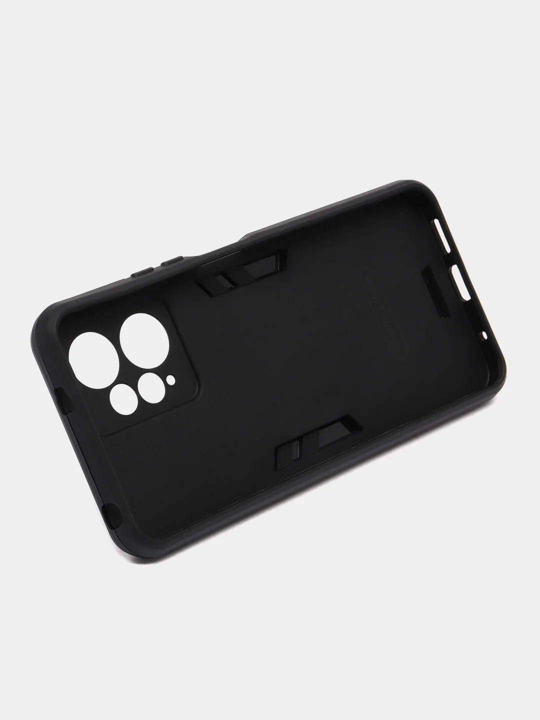 Синий чехол Xiaomi Redmi Note 12 4G противоударный, с металлической подставкой кольцом