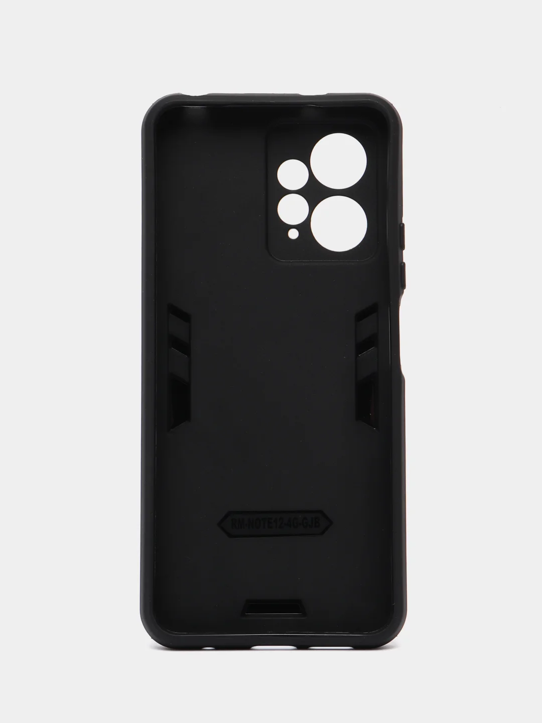 Синий чехол Xiaomi Redmi Note 12 4G противоударный, с металлической подставкой кольцом