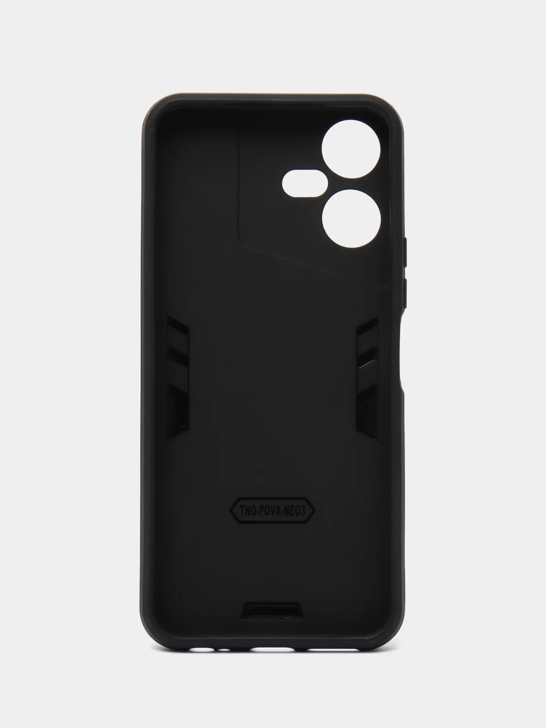 Синий чехол для Tecno Pova Neo 3 противоударный, с металлической подставкой кольцом