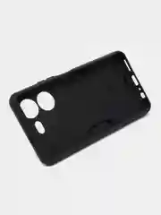 Черный чехол для Tecno Pova 5 (Техно Пова 5) противоударный, с металлической подставкой кольцом