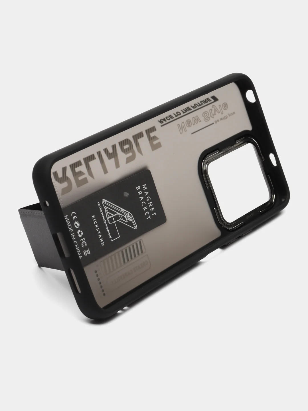 Черный чехол с подставкой на Xiaomi Redmi Note 12 4G (Сяоми Редми Нот 12 4G)