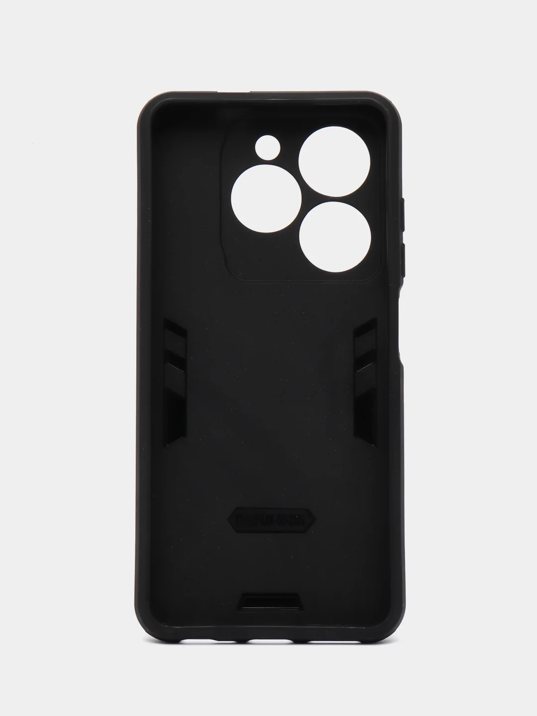 Черный чехол Tecno Spark 20 / Spark 20C / Go 2024 / Hot 40i (Спарк 20с) противоударный с кольцом