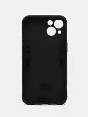 Синий чехол для iPhone 13 (Айфон 13) противоударный, с металлической подставкой кольцом