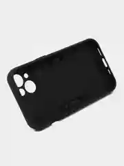 Синий чехол для iPhone 13 (Айфон 13) противоударный, с металлической подставкой кольцом