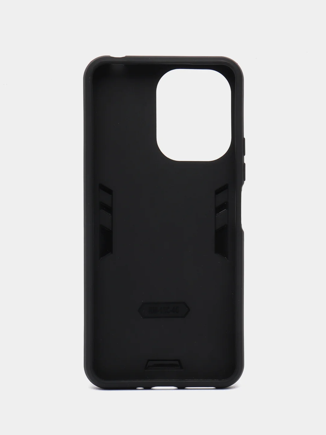 Черный чехол Xiaomi Redmi 13C / Poco C65 противоударный, с металлической подставкой кольцом