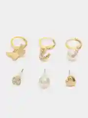 Серьги женские бижутерия, набор 6 шт