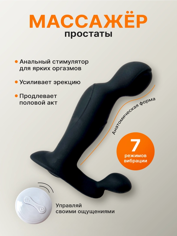 Массажер простаты на пульте управления, вибратор, подарок мужчине