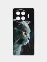 Тёмно-серый чехол на Tecno Spark 20 Pro Plus / Текно Спарк 20 Про Плюс прозрачный, с рисунком