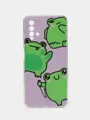 Лавандовый силиконовый чехол на Xiaomi Redmi 9T / Редми 9Т прозрачный, с рисунком, защита камеры