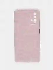 Пурпурный силиконовый чехол на Xiaomi Redmi 9T / Редми 9Т прозрачный, с рисунком, защита камеры