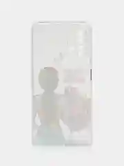 Сиреневый силиконовый чехол на Xiaomi Redmi 9T / Редми 9Т прозрачный, с рисунком, защита камеры