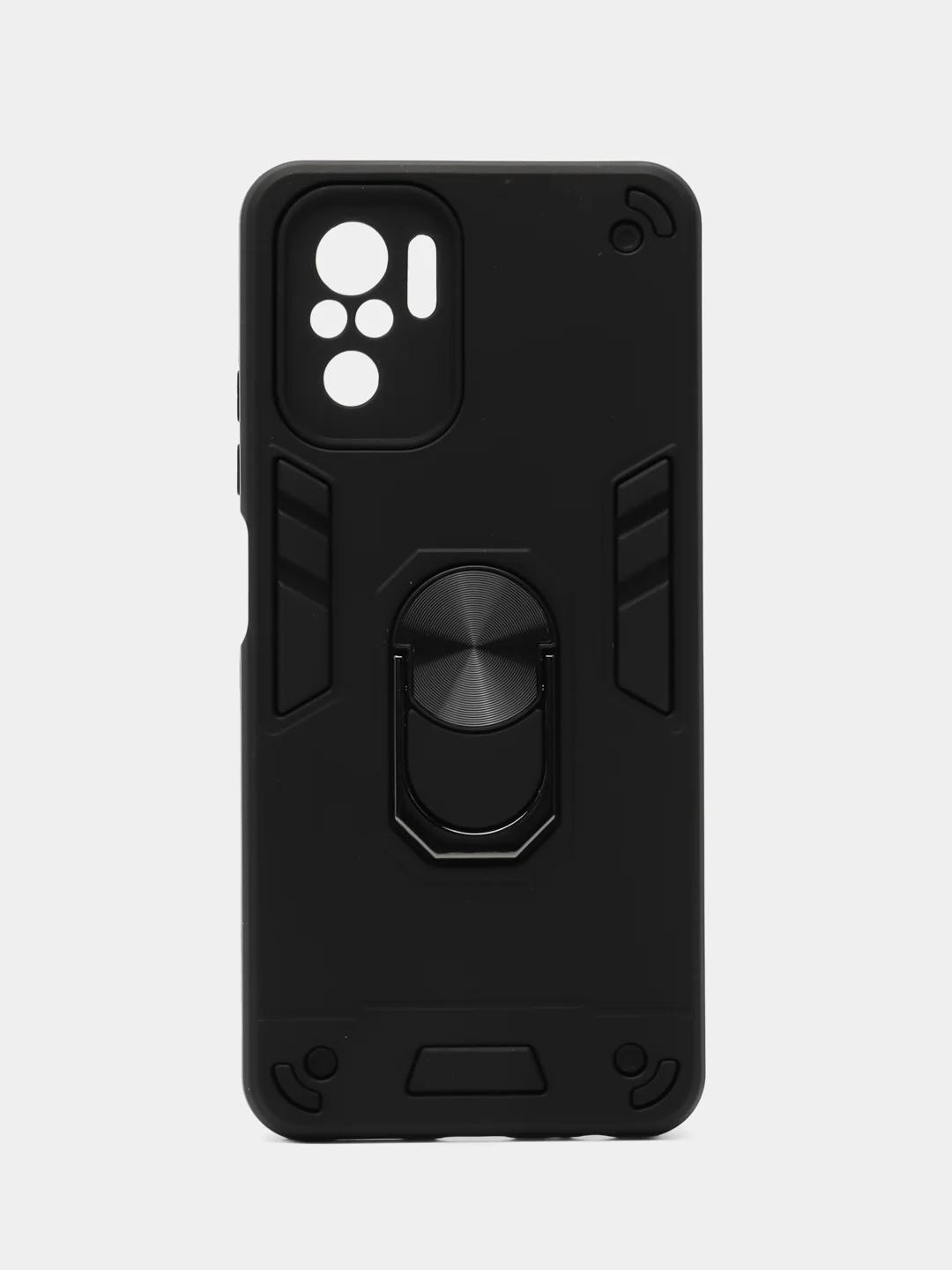 Синий чехол Xiaomi Redmi Note 10 4G/Note 10S/Poco M5S противоударный, с подставкой кольцом