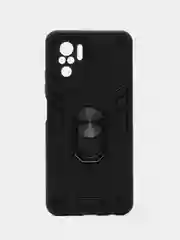 Синий чехол Xiaomi Redmi Note 10 4G/Note 10S/Poco M5S противоударный, с подставкой кольцом