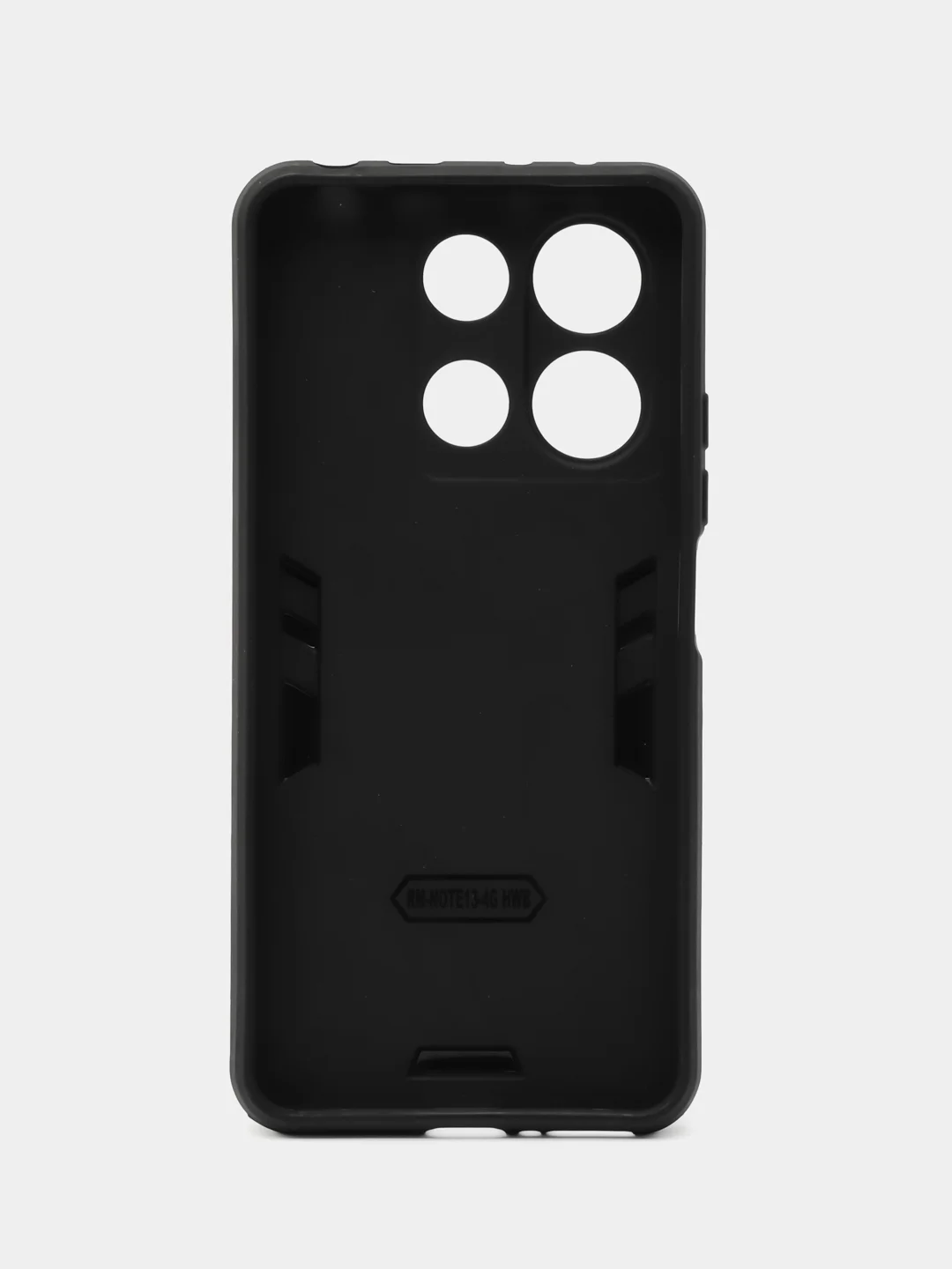 Синий чехол Xiaomi Redmi Note 13 4G противоударный, с металлической подставкой кольцом