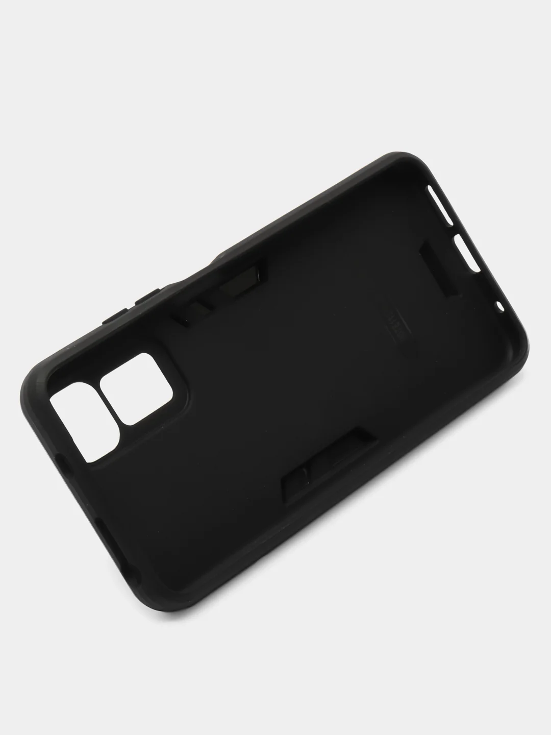 Черный чехол Xiaomi Redmi Note 12S противоударный, с металлической подставкой кольцом