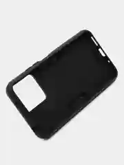 Черный чехол Xiaomi Redmi 12 (Сяоми Редми 12) противоударный, с металлической подставкой кольцом