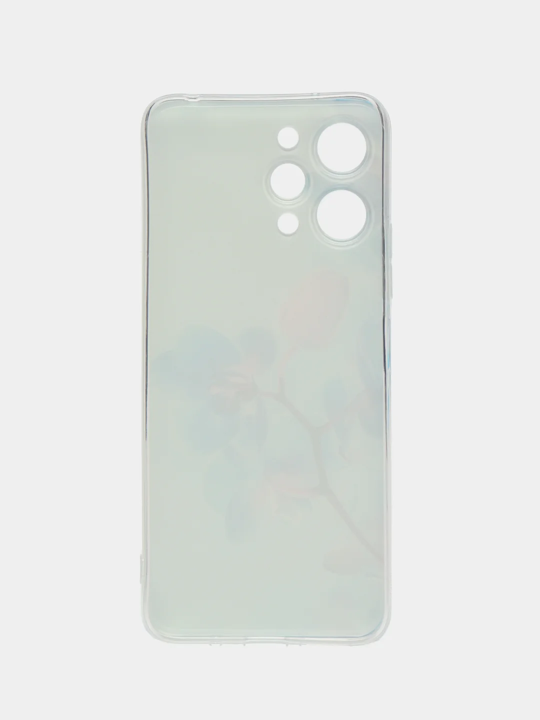 Лазурный силиконовый чехол на Xiaomi Redmi 12 / Редми 12 прозрачный, с рисунком, защита камеры