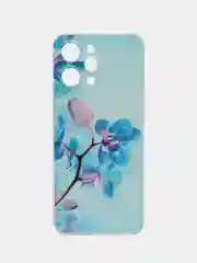 Лазурный силиконовый чехол на Xiaomi Redmi 12 / Редми 12 прозрачный, с рисунком, защита камеры