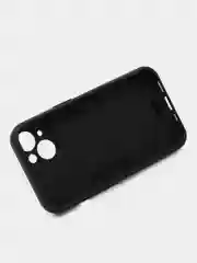 Черный чехол iPhone 14 (Айфон 14) противоударный, с металлической подставкой кольцом