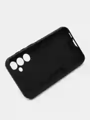 Черный чехол для Samsung Galaxy S23 FE противоударный, с металлической подставкой кольцом