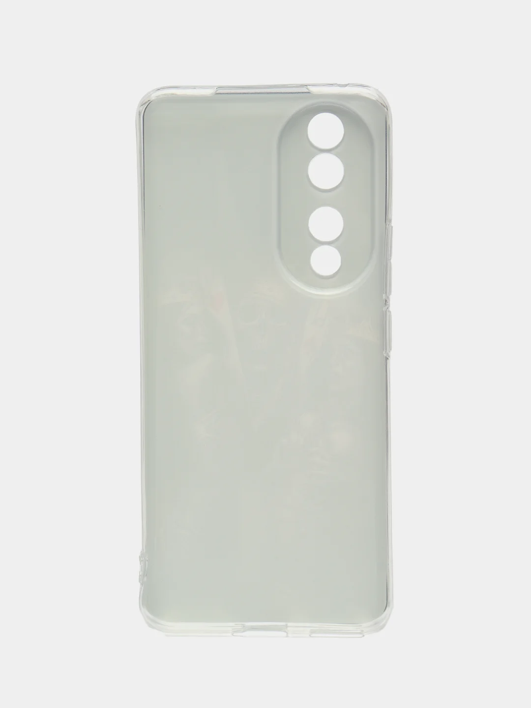 Оливковый силиконовый чехол на Honor 90 / Хонор 90 прозрачный, с рисунком, защита камеры