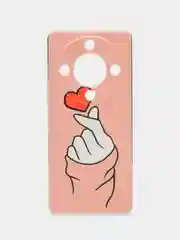 Коралловый силиконовый чехол на Honor X9A / Хонор X9A прозрачный, с рисунком, защита камеры
