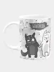 Кружка керамическая Котик Знак Зодиака: Близнецы
