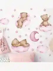 Розовый интерьерные наклейки в детскую, декоративные, самоклеящиеся, на окна,стены, фотообои