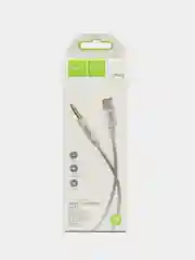 Белый кабель AUX Hoco UPA 19, Type-C, Lightning Iphone