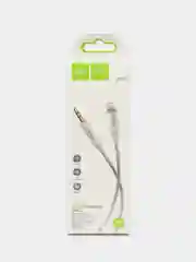Серебряный кабель AUX Hoco UPA 19, Type-C, Lightning Iphone
