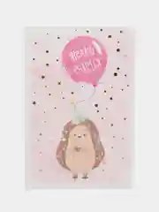 Розовый открытка с тиснением, для подарка, для цветов, 10 х 15 см, разные рисунки