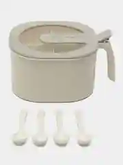 Белый емкость для специй с ручкой