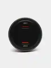 Хром разветвитель прикуривателя HOCO NZ12 / автомобильная зарядка для телефона