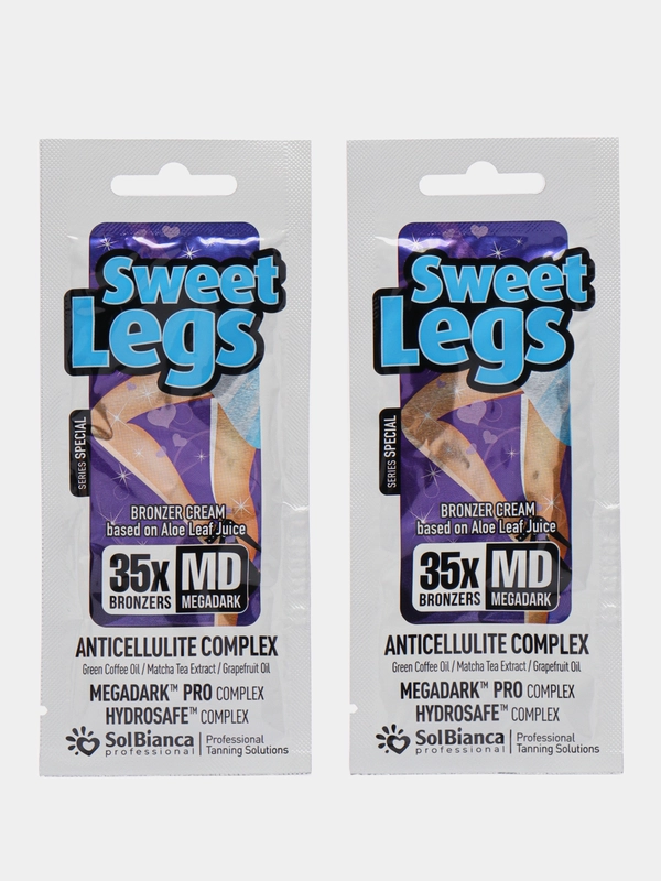 SolBianca SWEET LEGS крем для загара НОГ в солярии саше  1шт=15мл, Саше 1штука и 2шт