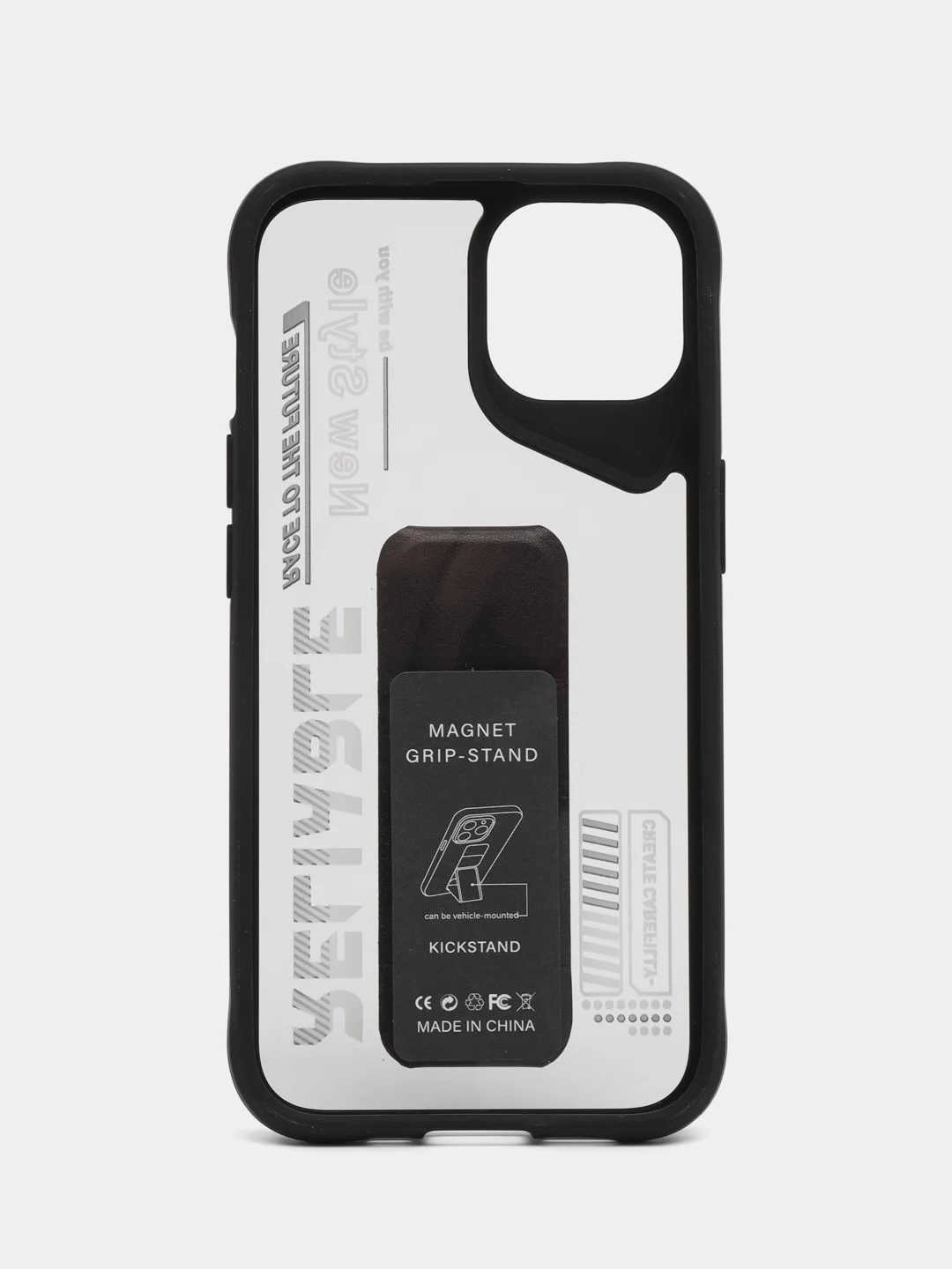 Черный чехол с подставкой на iPhone 13 (Айфон 13)