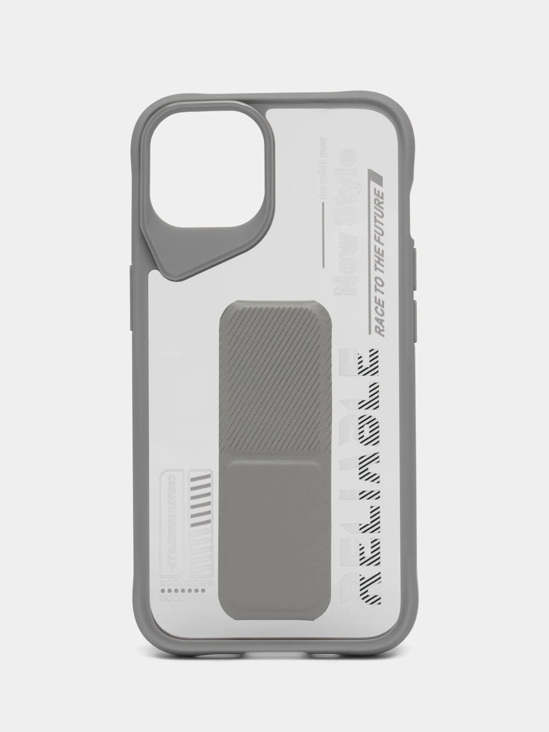 Серый чехол с подставкой на iPhone 13 (Айфон 13)
