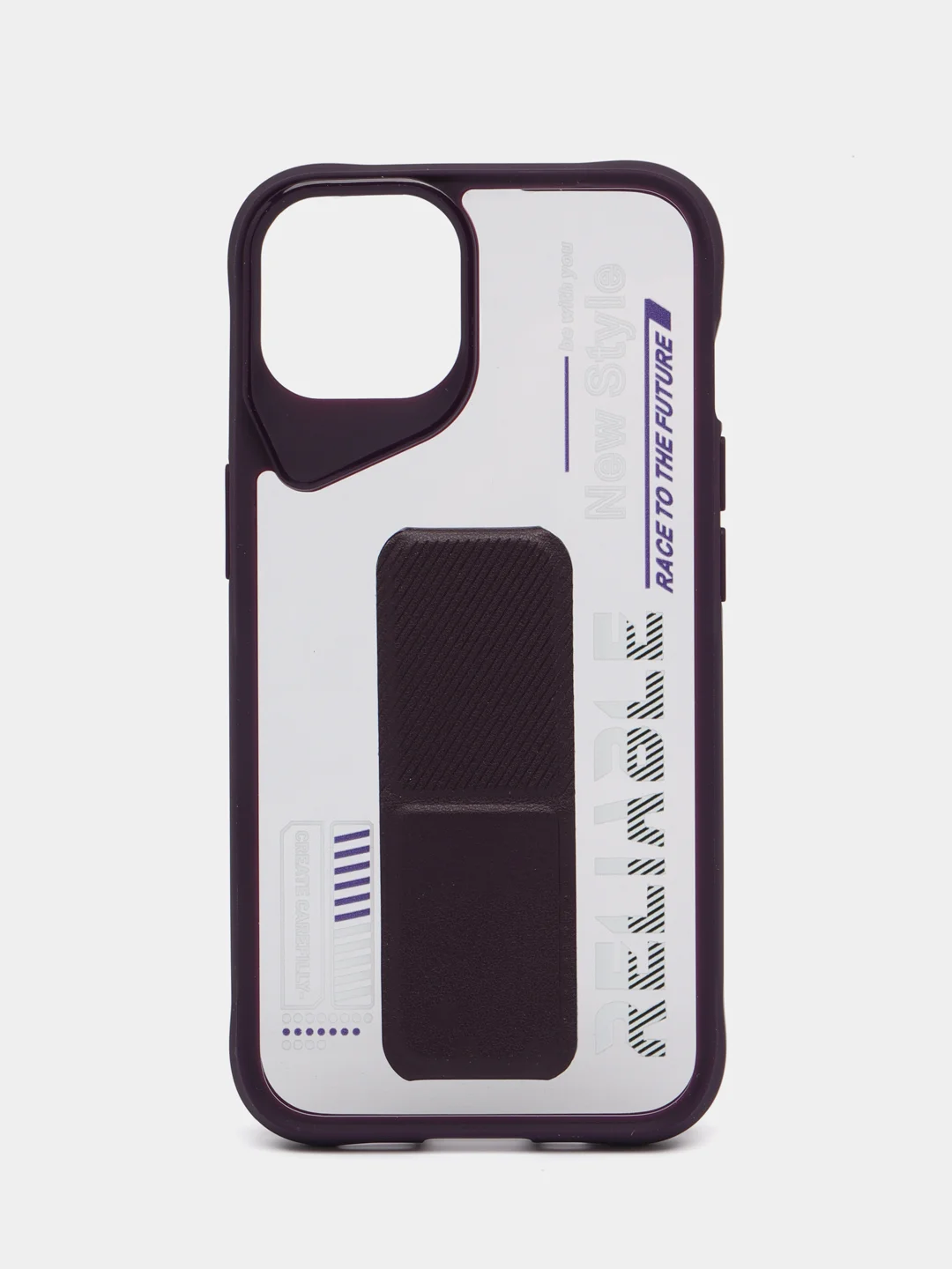 Фиолетовый чехол с подставкой на iPhone 13 (Айфон 13)