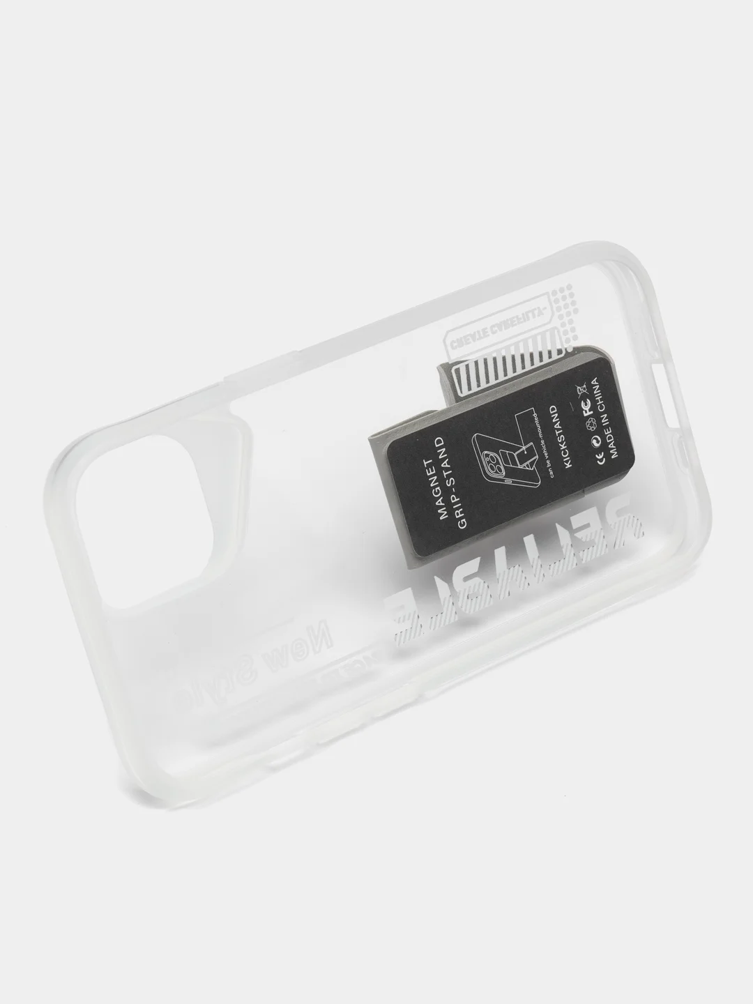 Белый чехол с подставкой на iPhone 14 (Айфон 14)