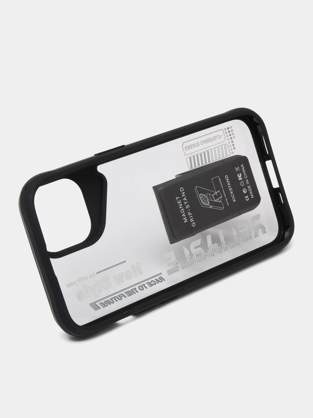 Черный чехол с подставкой на iPhone 14 (Айфон 14)