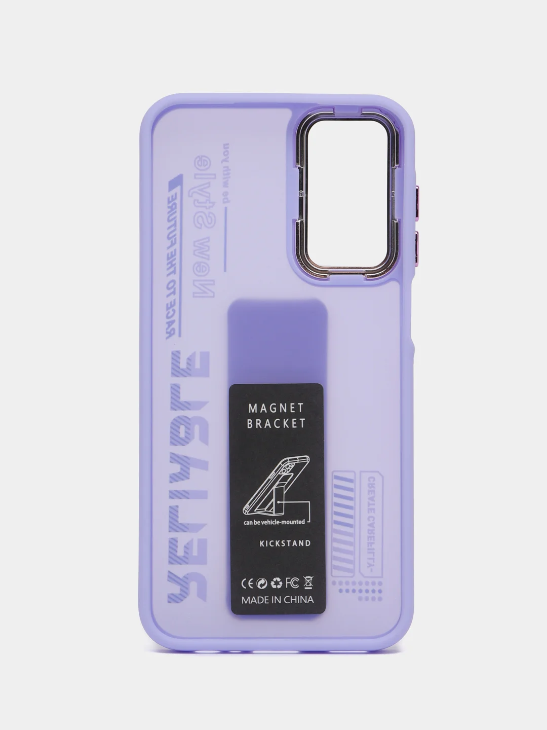 Лавандовый чехол с подставкой на Samsung A15 (Самсунг А15)