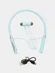Голубой беспроводные наушники, спортивные, на шею, Bluetooth