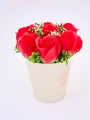Букет из мыла, красные розы пенные