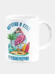 Кружка керамическая "Коротко о себе - рекомендую"