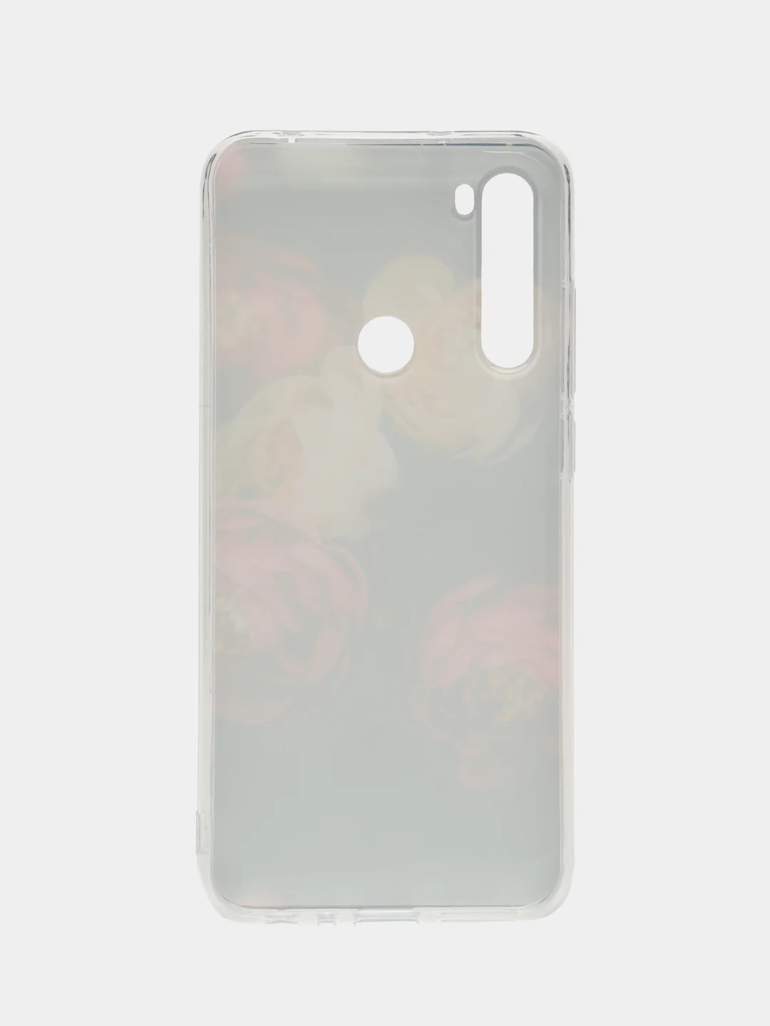 Кораллово-розовый чехол на Xiaomi Redmi Note 8T / Сяоми Редми Нот 8T прозрачный, с рисунком, защита камеры