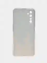 Оранжевый силиконовый чехол на Realme 6 Pro / Реалми 6 Про прозрачный, с рисунком, защита камеры